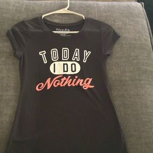 Black “Today I do nothing” t-shirt